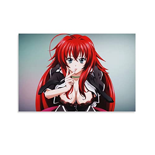 Anime High School DxD Gremory Rias Poster Dekorative Gemälde Leinwand Wandkunst Wohnzimmer Poster Schlafzimmer Malerei 60 x 90 cm Cover