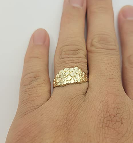 10K Gold Solid Nugget Ring Thin Gold Ring4