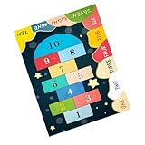 HOODANCOS Kinderzimmer Teppich Hüpfspiel Bodenmatte Weiche Spielteppich Dekoration für Mädchen Jungen Indoor Spielraum Langlebig und Pflegeleicht