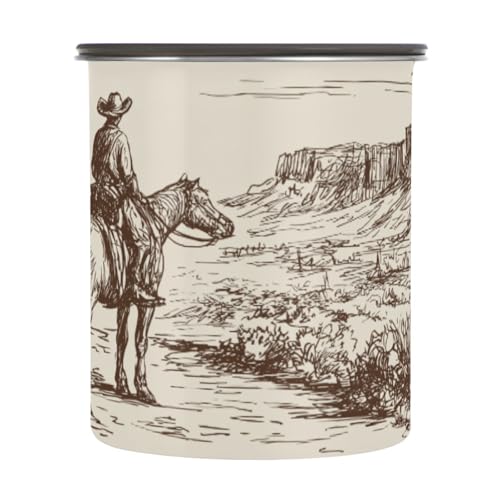 Envase de Café de Acero Inoxidable 900ml con Tapa Hermética