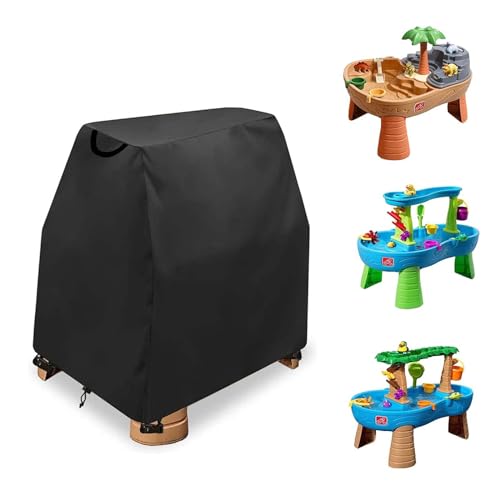 AKEfit Kids Water Table Cover Fits Rain Showers Splash Pond Water Table for Toddlers, Waterproof Dustproof Outdoor Toys Cover-Cover Only, Black