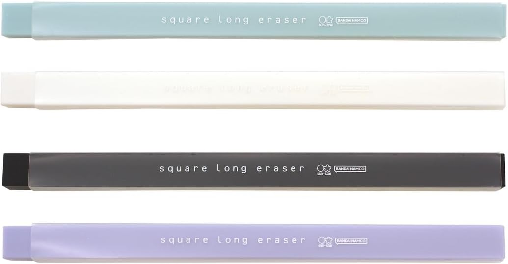 SUN-STAR ”Square Long Eraser Slim Eraser, Perfect for Pencil Cases, Smooth Erasing, Office Supplies, Mint Blue S4219783