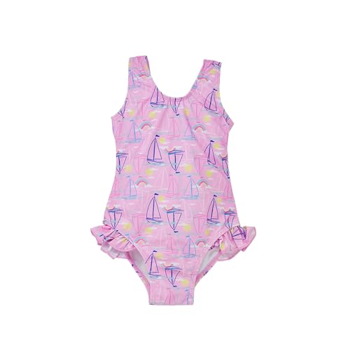 Image of Flap Happy Girls UPF 50+ Delaney Hip Ruffle Swimsuit