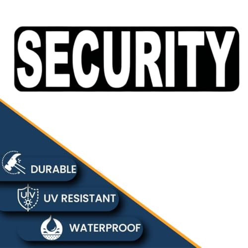 Image of Generic Warning Security Sticker 7.8 x 2.4 Inch., RC8987, Black White