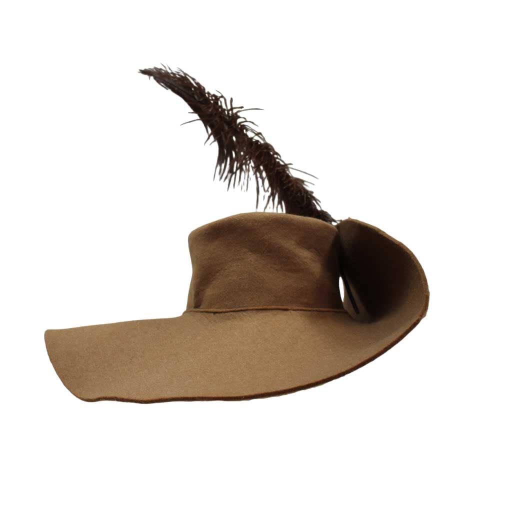 Chapeau médiéval de mousquetaire à large bord