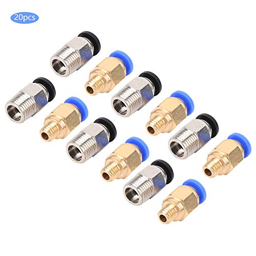 PC4 ‑ M10 / PC4 ‑ M6 Slijtvast Compact Duurzaam 20 stks Rechte Pneumatische Fitting Push Connect Fitting Messing voor… - Afbeelding 3