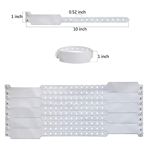 Wristall White Plastic Wristbands For Hospital 100 Pack thumb #3