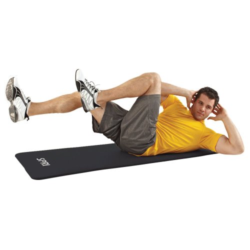 Spri Mat-Bl Exercise Mats (Black, 48"X 20"X 1/2-Inch) #TOP1