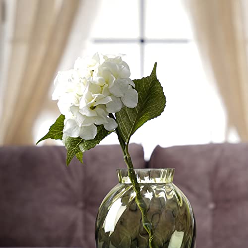 Image of PURE HOME + LIVING Ivory Hydrangea Spray,Off White (Made of Plastic, Wire and Fabric) for Home, Office and Living Room Decorations (Without Vase)(Height-48 CM) Pack of 1
