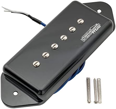 Amazon Com Wilkinson Low Gauss Iconic Sound Ceramic P90 Dogear Style Single Coil Bridge Pickup For Sg Lp Electric Guitar Black Musical Instruments