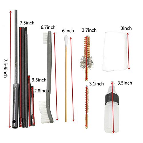 BigTron Nylon Brosse Cleaner Chasse Tige de Nettoyage pour Fusil Accessoires pour Armes à feu Outils de Nettoyage Chasse Portable 22 22LR. 223 et 556 Kit de Nettoyage, 60 Morceau/Set – Image 6