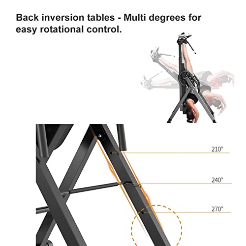 Miniatura 9 de Dnkelar, Mesa De Inversión De Culturismo Plegable, Cinturón De Seguridad Ajustable, Banco De Estiramiento Para Aliviar La Columna Vertebral, Soporta Hasta 150 Kg De Peso
