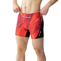 MY KILOMETRE Badehose Herren Kurz Jammer - Schnelltrocknende UV-Schutz Schwimmhose mit Tunnelzug für Training Wettkampf