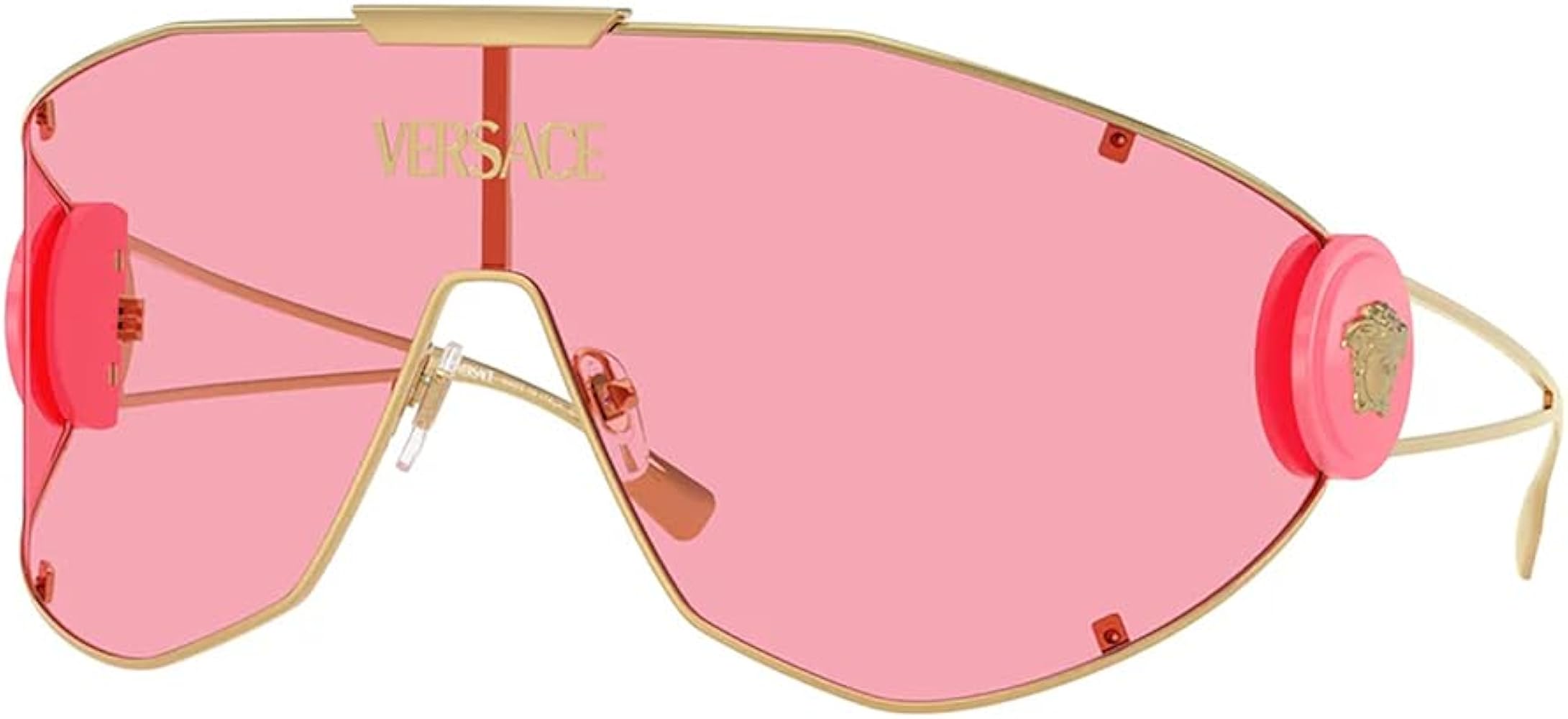 Amazon.com: Versace VE 2268 100284 Gold Metal Shield Sunglasses Amazon.com: Versace VE 2268 100284 Gold Metal Shield Sunglasses