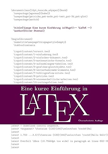 Preisvergleich Produktbild Eine kurze Einführung in LaTeX