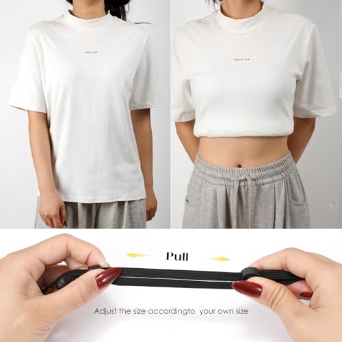 2Pcs Tuck Band Tool for Women Stretchy Elastic Belts for Tucking Shirts Sweaters Adjustable Belt Crop Band for Tops4