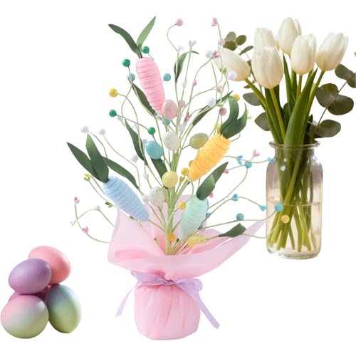 Huevos de Pascua de mesa artificiales para decorar sin limpiar 2