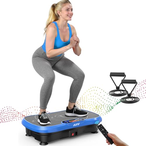 Image of AXV Vibration Plate Fitness Platform Exercise Machine Vibrating Shaking Full Body Shaker Workout Vibrate Stand Shake Board Sport for Weight Loss Fat Burner for Gym Home Office