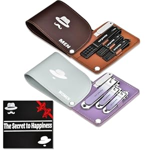 Nail Fingernail Toenail Clippers Set – Separate Personal Nail Cutter Set for Men and Women, Travel Finger Nail Clippers Adult Toe Nail Clipper Kit, Engagement Gifts for Couples Wedding Gifts Idea