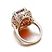 ACEFEEL Large Red Stone Cocktail Ring For Women Costume Jewelry Ruby Crystal Statement Ring 18K Rose Gold Plated (03 red, 8)