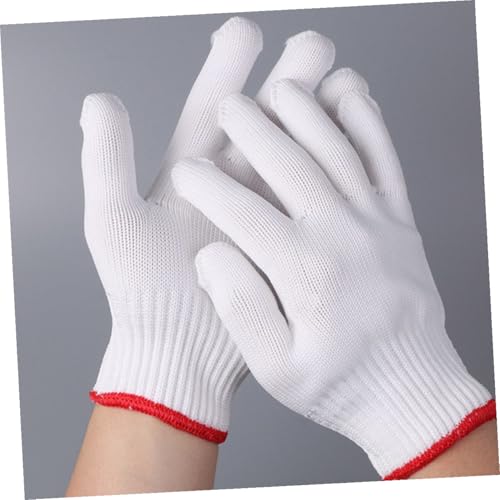 Guantes de trabajo transpirables y resistentes de nailon 500d, pack de 12 pares antideslizantes 4