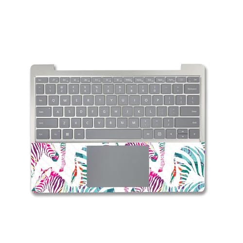 Image of MightySkins Carbon Fiber Skin Compatible with Microsoft Surface Laptop Go 3 (2023) Full Wrap Kit - Zebra Mosaic | Protective, Durable Textured Carbon Fiber Finish | Made in The USA