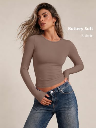 Image of Trendy Queen Womens Long Sleeve T Shirts Fall Fashion Basic Y2K Tops 2026