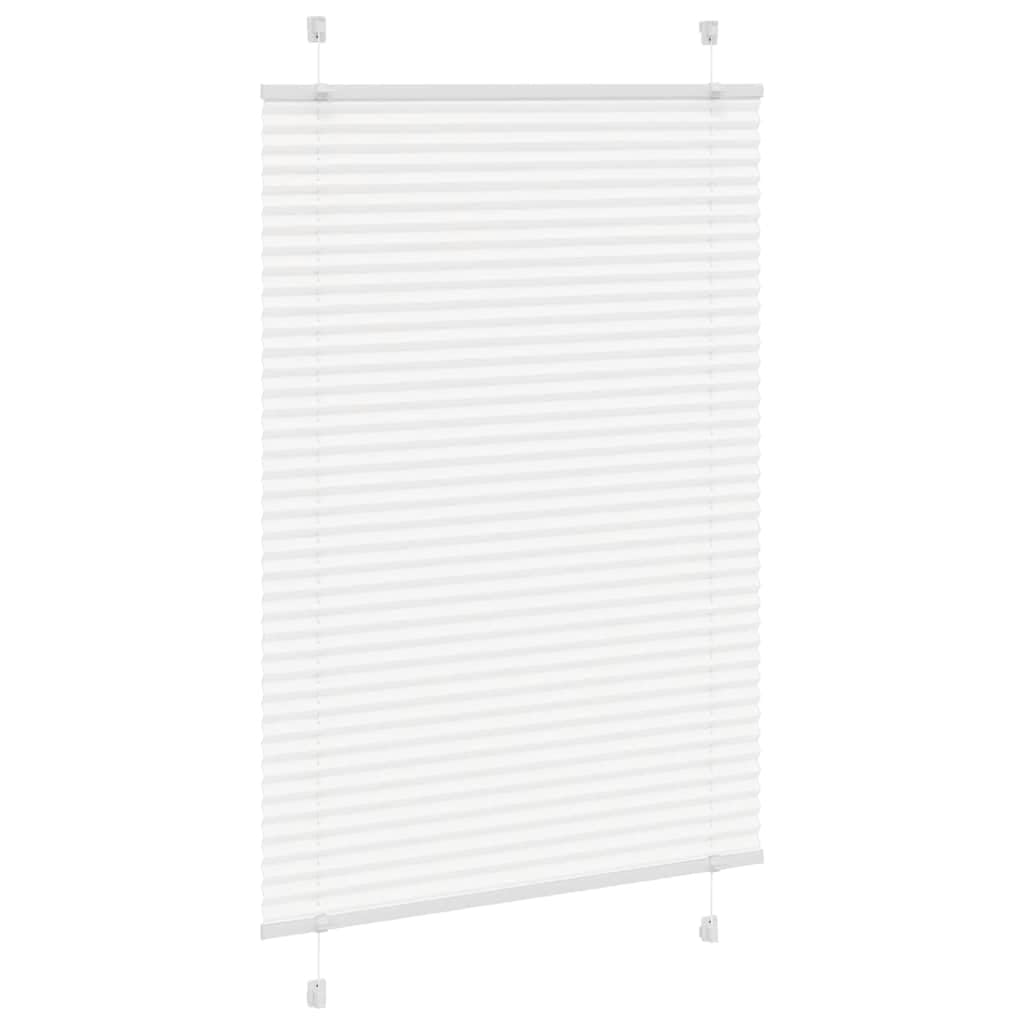 Plissee Weiß 90x150 cm Polyester, Blickdicht Sichtschutz Sonnenschutz, Jalousie Rollo Raffrollo für Schlafzimmer Wohnzimmer Büro, Klemmfix oder Bohren, Fenster innen