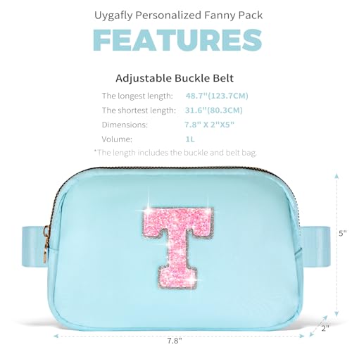 Image of Uygafly Gift for Teen Girls Kids Daughter Her - Birthday Gifts for 3 4 5 6 7 8 9 10 11 12 13 Year Old Girls,Fanny Pack Crossbody Bag Purse Belt Bag Cute Trendy Stuff | Blue,T