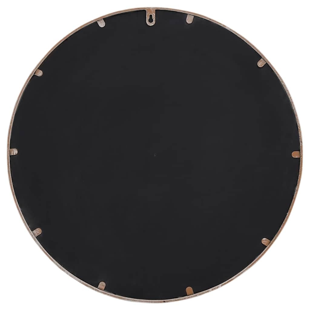 Miroir de jardin rond en fer 60 x 4 cm pour mur, miroir décoratif