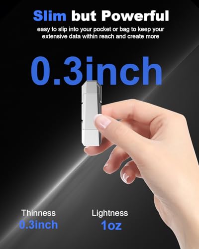 Image of Orlian 64GB External Portable SSD USB Solid State Drive, Up to 450MB /s USB 3.2 Gen 2 Solid State, Type C + USB A Dual Drive for Phone /Android Laptops /Windows /Mac, Silver
