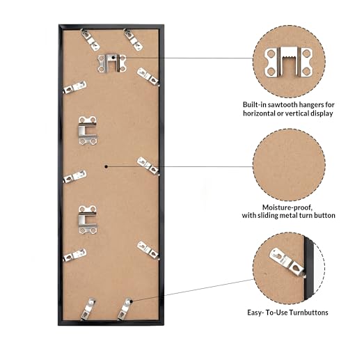 LaVie Home 12x36 Picture Frame for Wall Display, 12x36 Black Picture Frame with HD Plexiglas, 12 x 36 Poster Frame 1 Pack, Display Frame for Vertical or Horizontal, Classic Collection