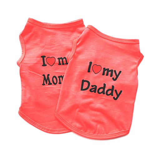Dog Shirts,Dog T-Shirt,Pet Shirts Puppy Dog Vest T-Shirt Pet Clothing Apparel Female Male