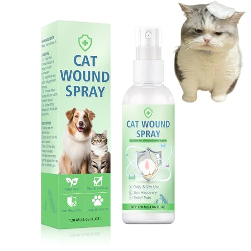 Nozerix Cat Wound Spray, Wound Care for Cats, Pet Wound Care Formula for Scratching Irritation Bites...
