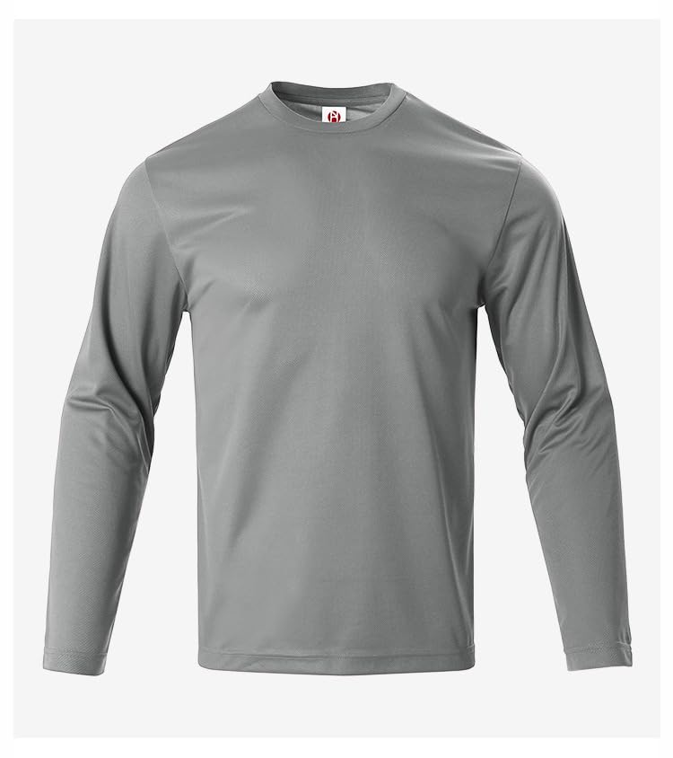 Camisas de manga larga para hombre, secado rápido, absorbe la humedad, protección solar UPF 50+, camisetas UV para pesca, entrenamiento, gimnasio