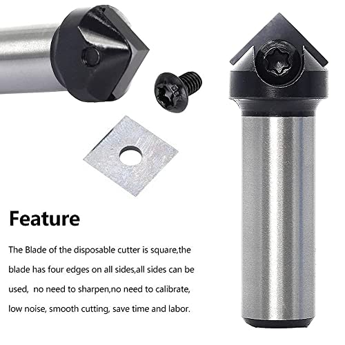 Fraise ruter bit simple flûte carbure 90° avec queue de 1/4" pour usinage géométrique - 4
