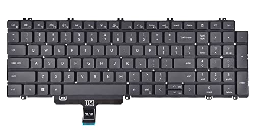 Image of Replacement Keyboard for Dell Latitude 5520 5521, Precision 3560 3561 Laptop with Backlit US Layout P /N: N7N16