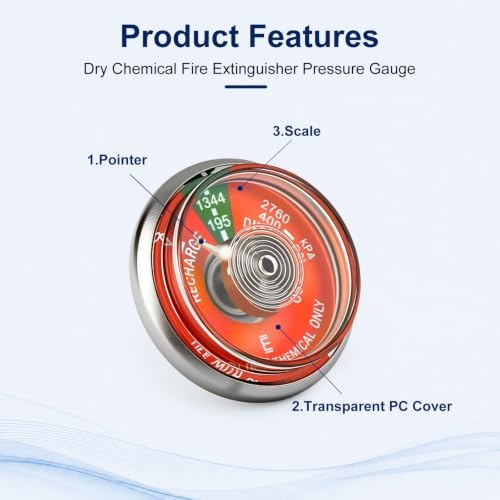 MEANLIN 20PCS 0~195Psi Dry Chemical Fire Extinguisher Pressure Gauge — 사진 3