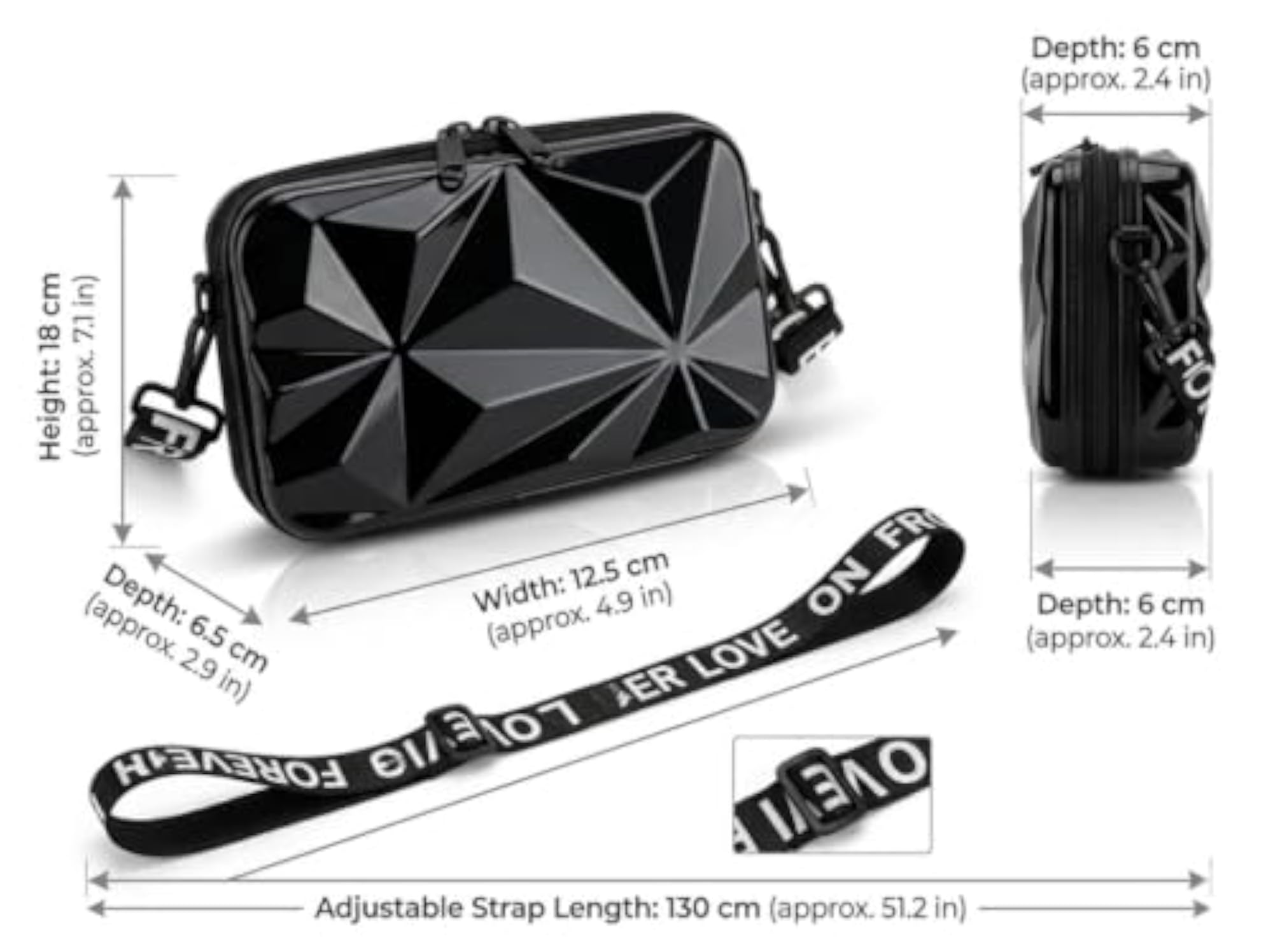 PAVILONN Makeup Vanity Case, Diamond Design