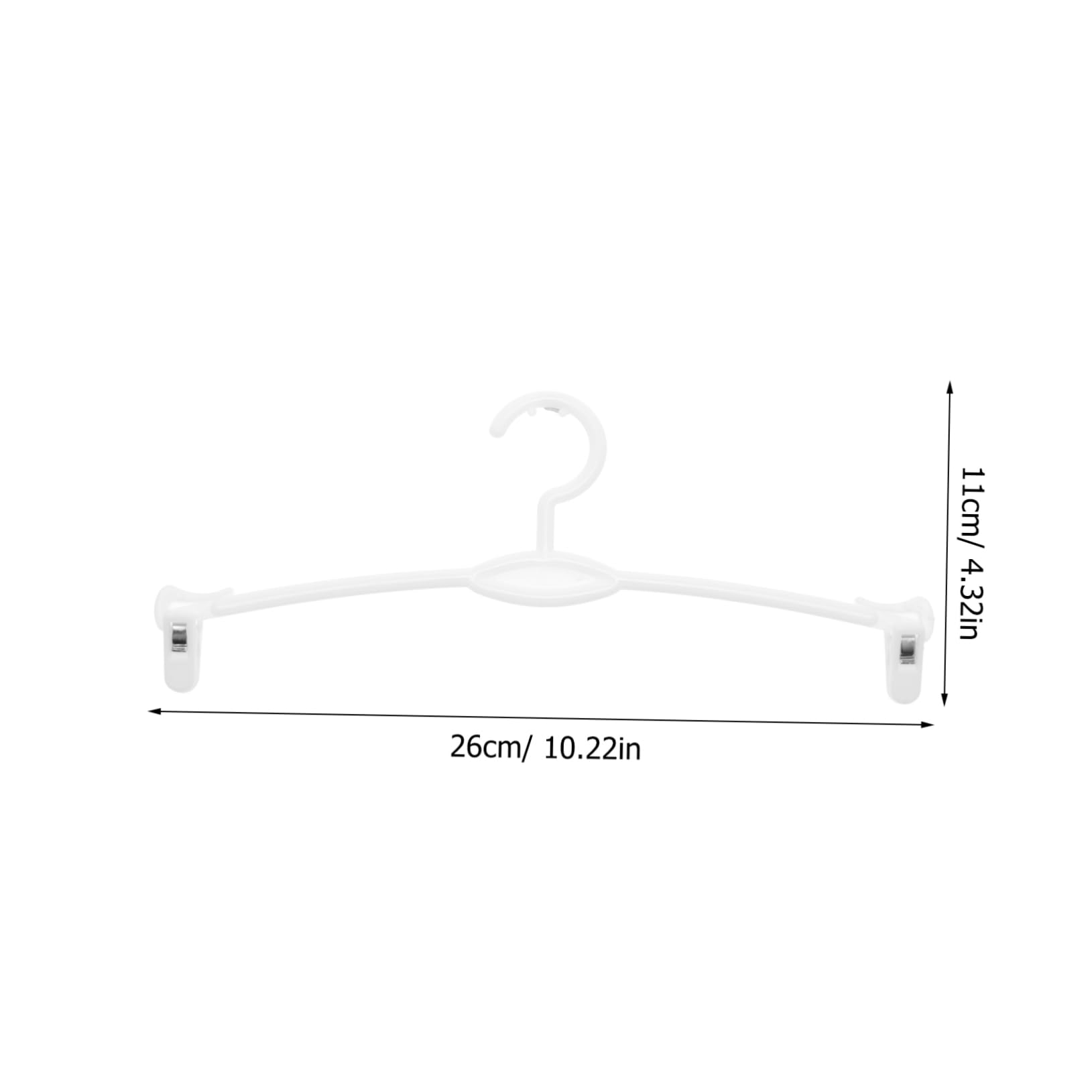 FONDOTIN 15Pcs Laundry Drying Rack White Plastic Panties Hangers with Clips for Bras Underwear and Clothes Weather Resistant Design for Indoor Outdoor Use