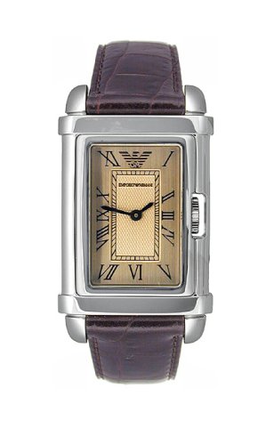 Image of Emporio Armani Men's AR0259 Classic Brown Leather Watch