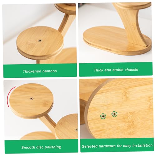 Support de table rond en bois pour optimiser un bureau peu encombrant