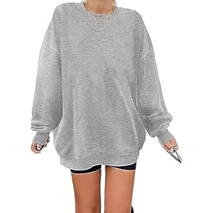 Sweatshirt Damen Los Angeles Pullover Oversized Langarmshirt Rundhals Pulli Basic Loose Tops Ohne Kapuze Teenager Vintage Oberteile Shirts