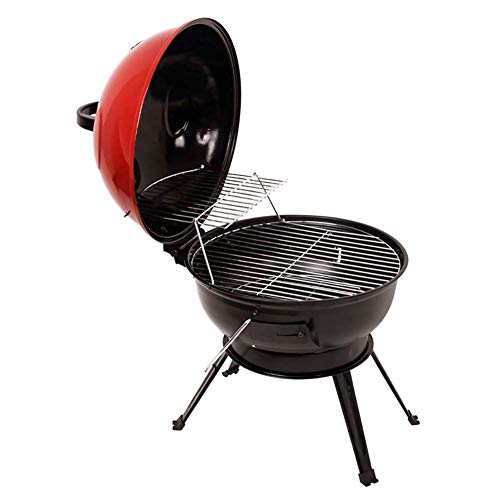 Preisvergleich Produktbild Holzkohlegrills, anthrazit / Edelstahl,Rot Grillabdeckungen, Temperatursteuerung - Geeignet für Picknick im Freien Terrasse Hinterhof Camping, 38 * 53cm