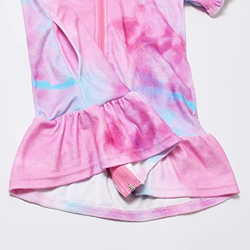 Image of CHILDRENSTAR Girls Swim Coverups Terry Swimsuit Cover-Up Hooded Zip-Up Beach Robe