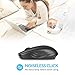 Rii Wireless Noiseless Mouse,2.4G Portable Computer Mice for PC, Laptop, Windows,Office Included Wireless USB dongle (Silent(Black)-New)