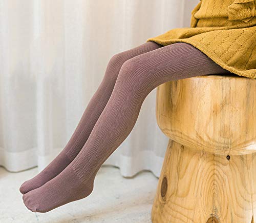 Girls' Solid Cable Knit Footed Tights Stretch Leggings Stockings2