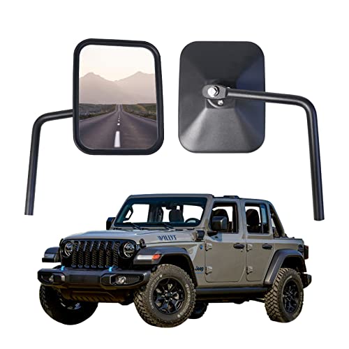 ジープ・ラングラー JK/JL/JT 4スチールチューブドア セミドアミラー付き Amazon | Hooke Road Tube ハーフドア メッシュ付き 2018-2025