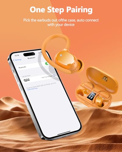 Image of Wireless Earbuds 128hrs Bluetooth 5.3 Headphone Sport, 2026 Bluetooth Earbuds Stereo Deep Bass Over Ear Bud with Earhooks, ENC Noise Cancelling Mic, IPX7 Waterproof Earphone for Workout /Running