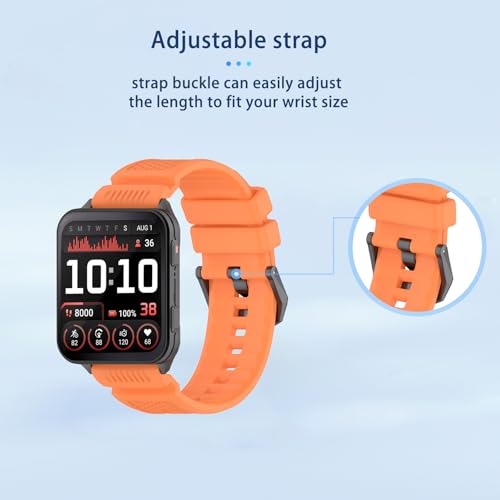Correa de silicona naranja para Garmin Venu X1 miniatura 6